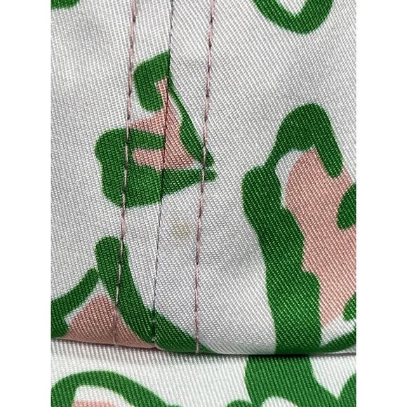 Heart Print Hat Ball Cap with Satin Lining Adjustable White Green Pink - Picture 2 of 9